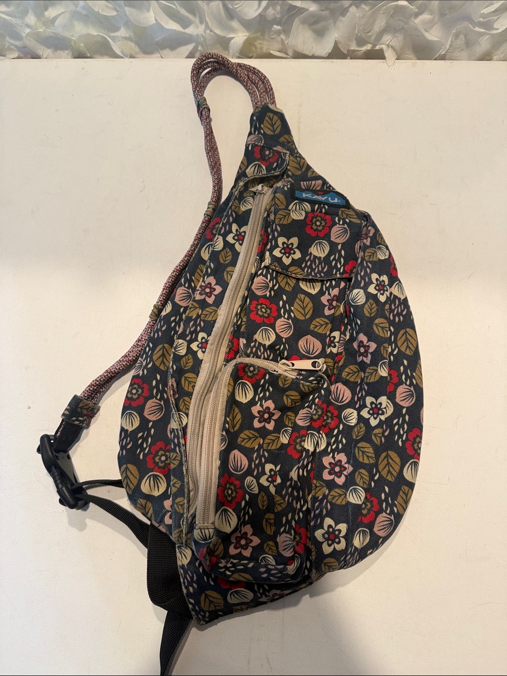 Kavu Floral Sling Crossbody Bag - Black, Red, Pink, Olive
